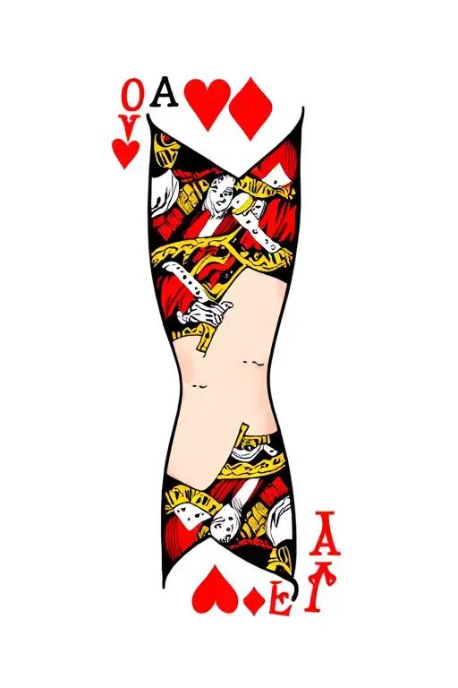 Mum On Right Hand Knuckles With Queen Of Hearts Dad On Left Hand Knuckles King Of Hearts