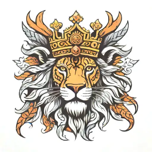 Shaman Lion Wearing A Crown