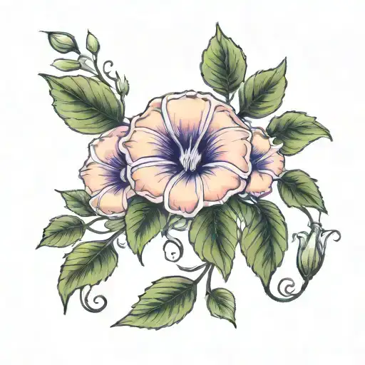 A Baby In Morning Glory Vine