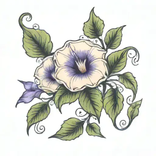 A Baby In Morning Glory Vine