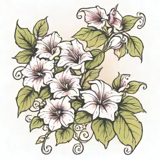 A Baby In Morning Glory Vine