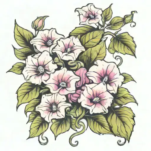 A Baby In Morning Glory Vine