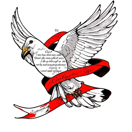 Dove Scripture Ribbon Wrapped