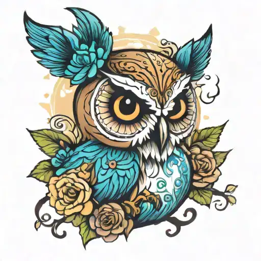 Owl And Sugar Skull