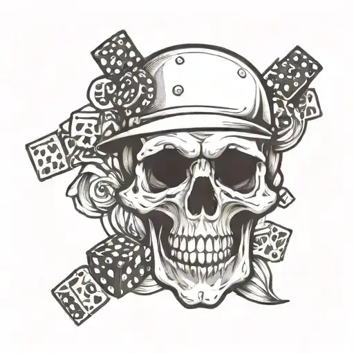 Gentleman Skull With Dice Rolling