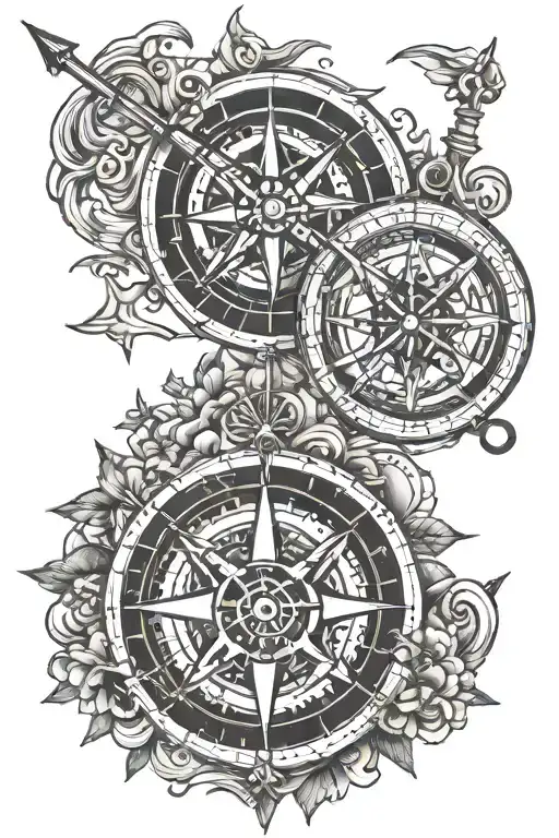 Sagittarius And Libra With Compass