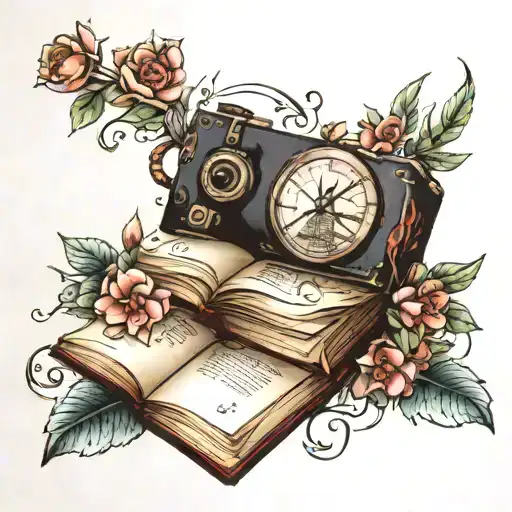 Book And Travel And Flowers