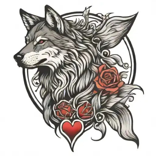 Wolf Representing Kindness And Love For My Wife As Well As Protection Of My Family