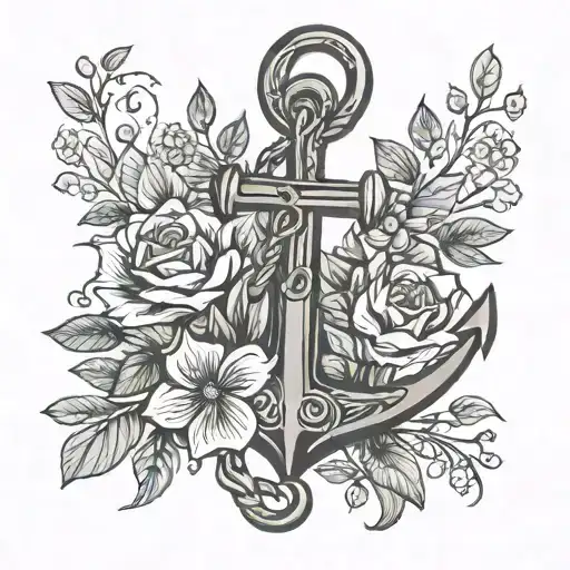 Floral Anchor Surrounded