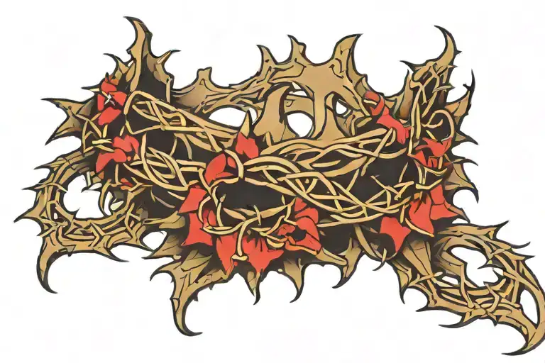 Crown Of Thorns Wrapped Tightly
