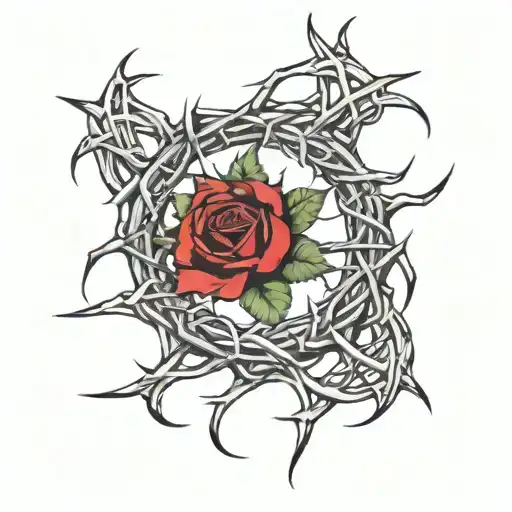 Crown Of Thorns From A Top And Front Angle