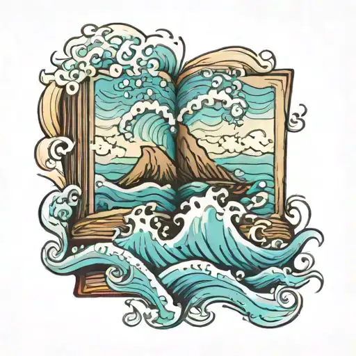 Book And Ocean Waves