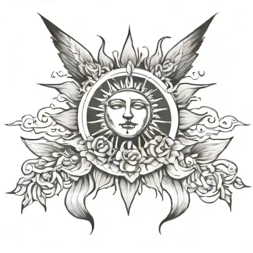 Sun And Divine Heavenly Power Of The Sun