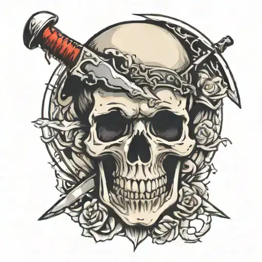 Skull And Knife