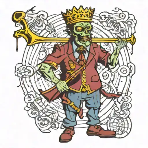 Trombone Drum Major Zombie King With Crown