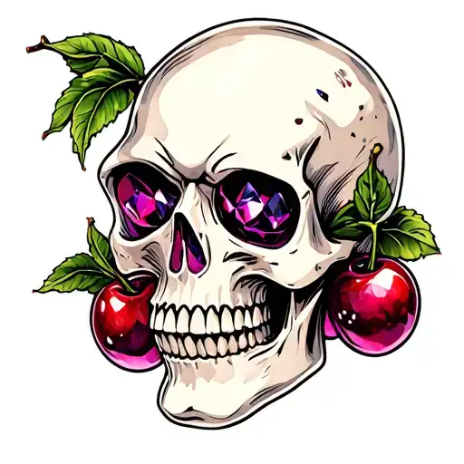 Crystal Cherry Skulls