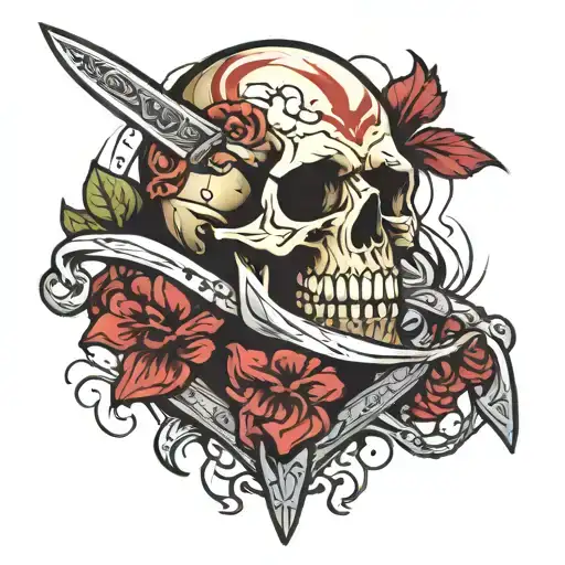 Skull And Knife