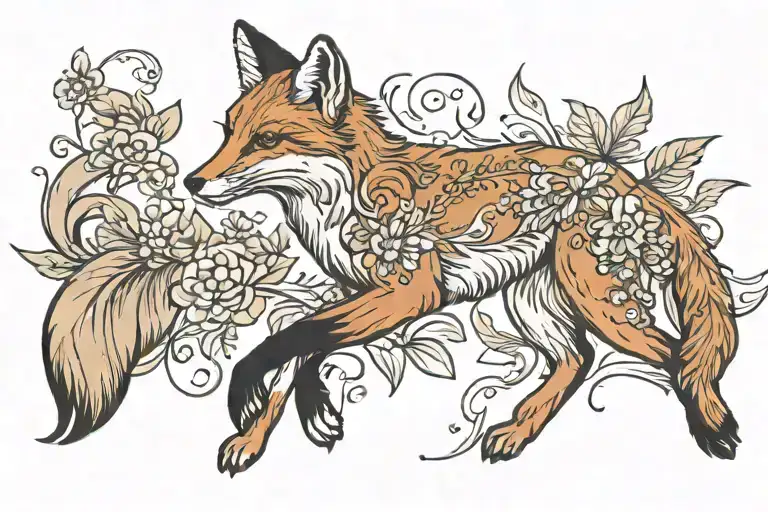 Fox Jumping Delicate Aloof Looking Towards Me