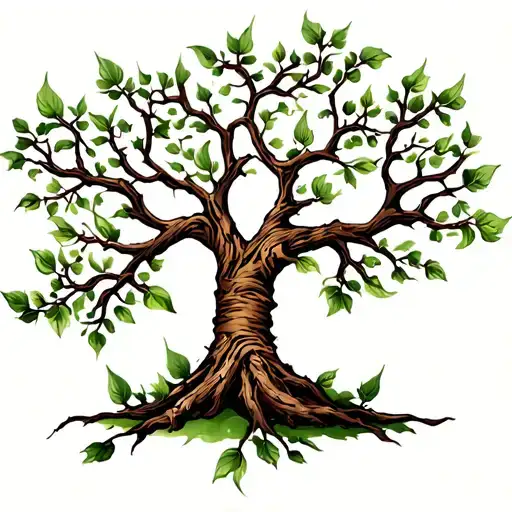 Tre Branch Representing A Family Tree