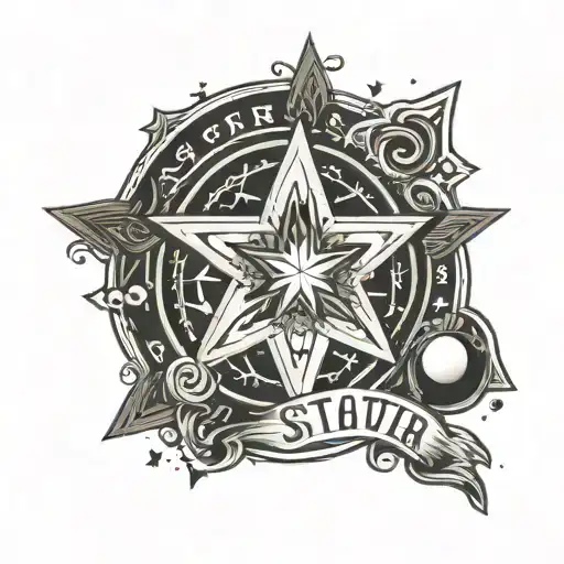 Star In A Circle Inscription Starcius Cinema