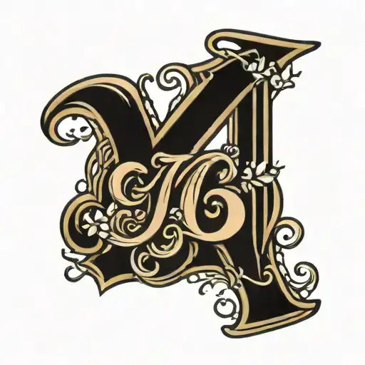 Initials Tp In Classic Font With Little Heart