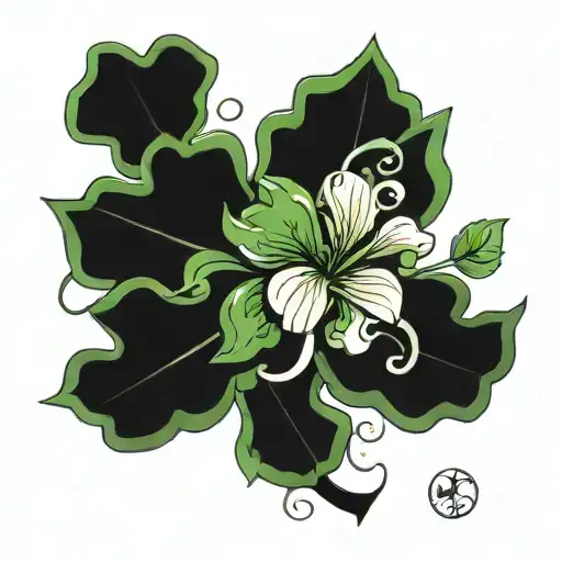 Clover With Zodiac Signs In Leaves