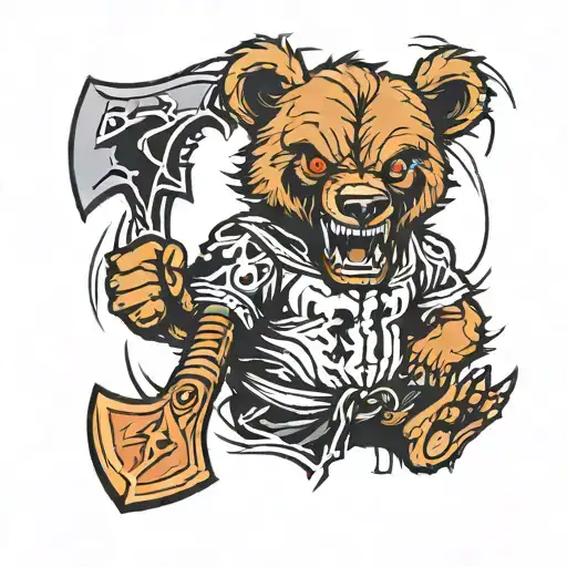 Bear And Axe Inspired By Venom