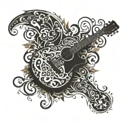 Guitar Made Entirely Of Black