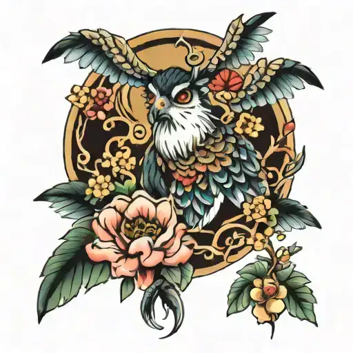 Kamoshika And Osprey And Deer