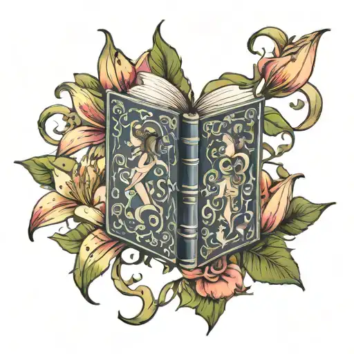 Lily And Jasmin Coming Out Of The Book Open In Front