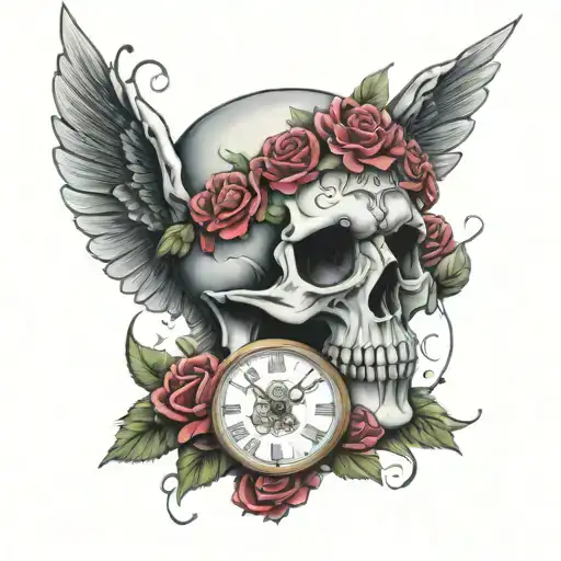Skull Watch Roses