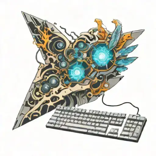 Gaming Pc Keyboard With A Portal Opening