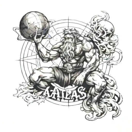 Atlas With The World On His Shoulders