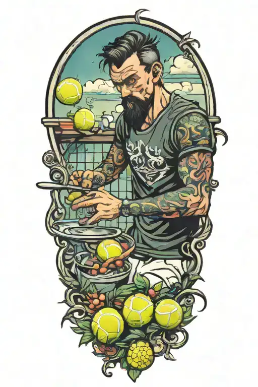 Guy Cooking Tennis Balls