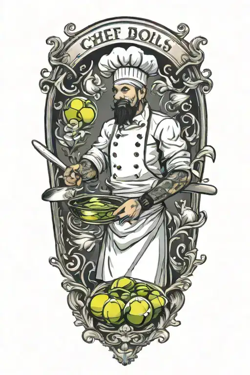 Chef Cooking Tennis Balls