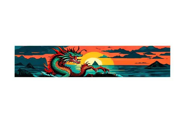 Dragon At Sunset