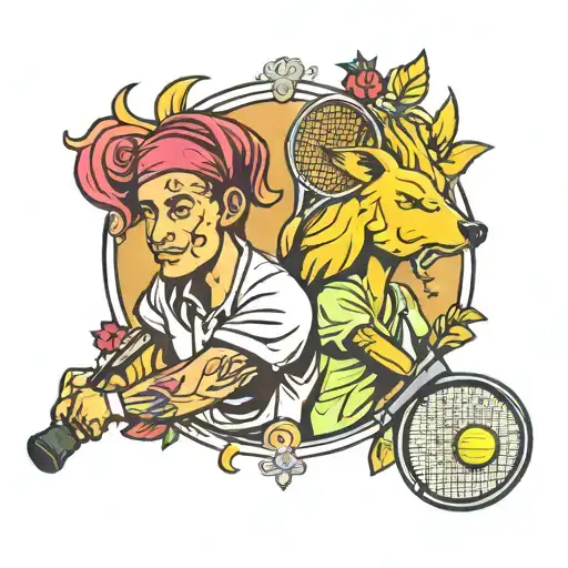 Tennis-related Paired Tattoos For Brother And Sister