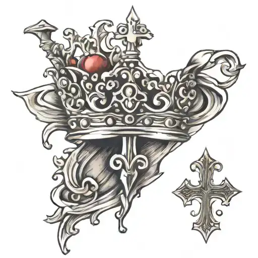 Small Crown And Cross