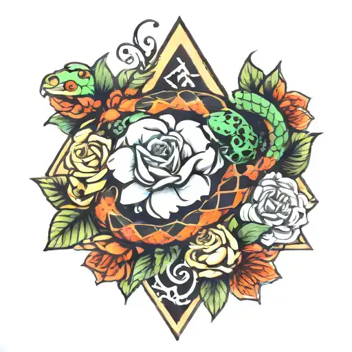 Snake And Flower Triangle