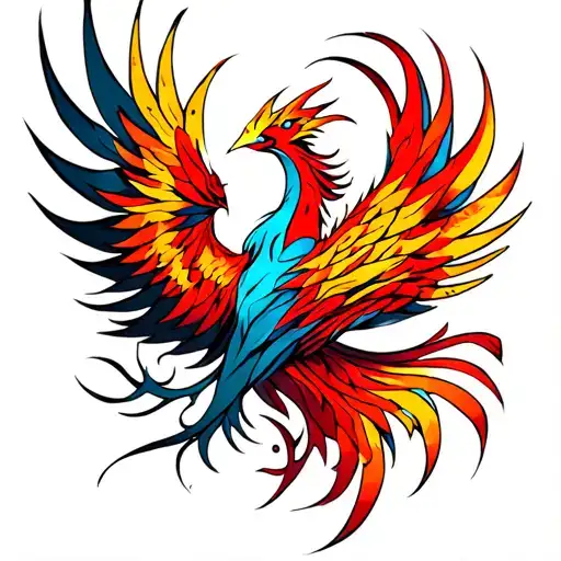 Abstract Phoenix Chest Piece