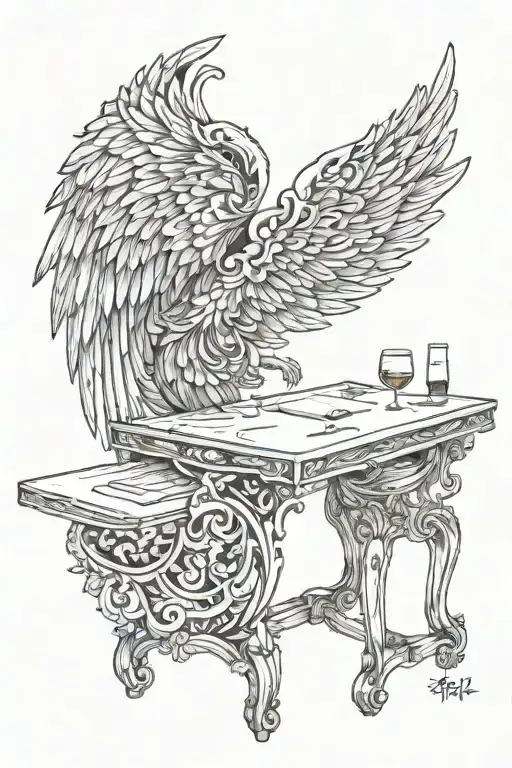 A Novuss Table With A Wing Attached