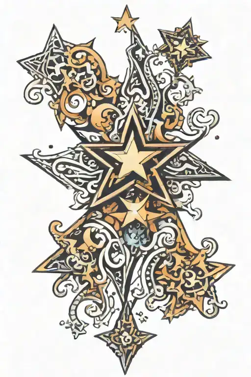 Puzzle Pieces Forming A Star Shape Made