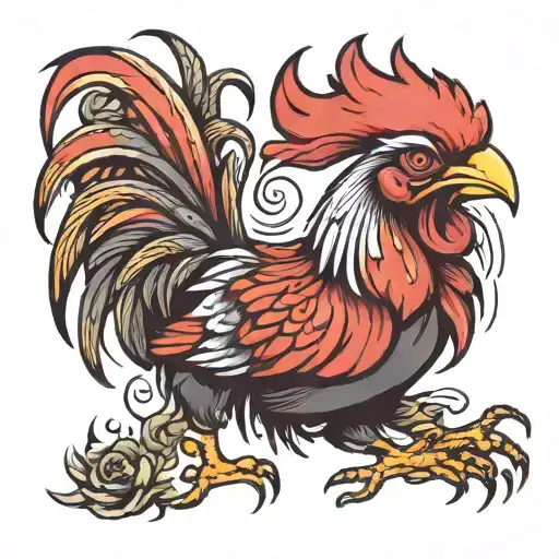 Angry Rooster Number 33