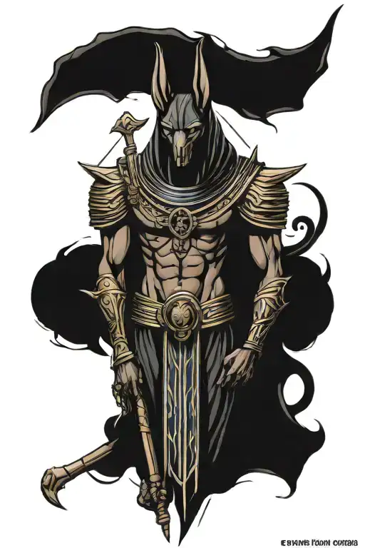 Anubis Next To Reaper Standing