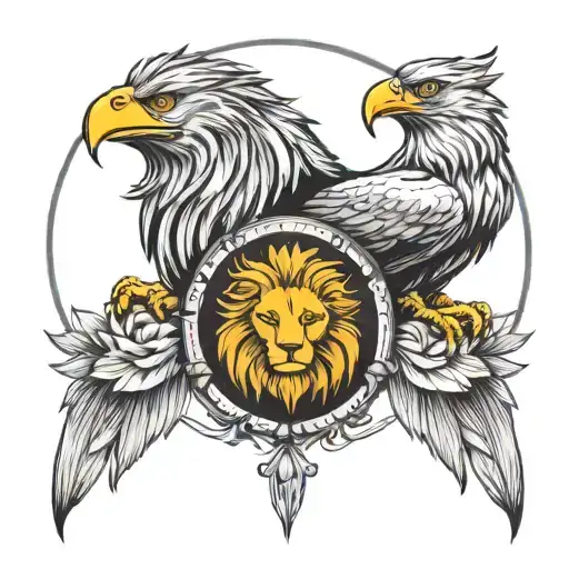 Lion And Eagle