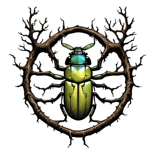 Tree Of Life With Long Roots Oujdat Scarab