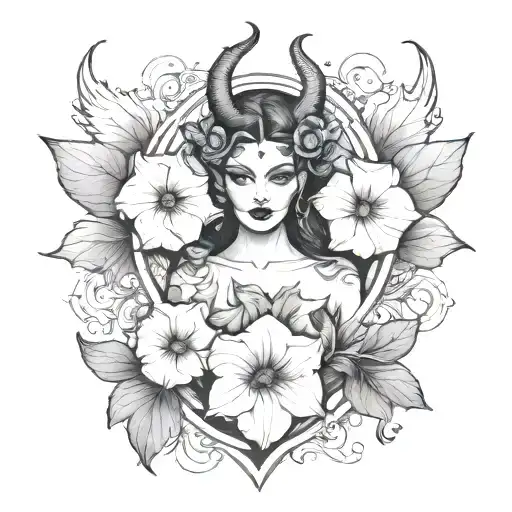 Feminine Demon In Morning Glory