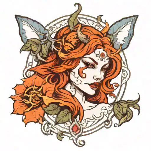 Feminine Demon In Morning Glory