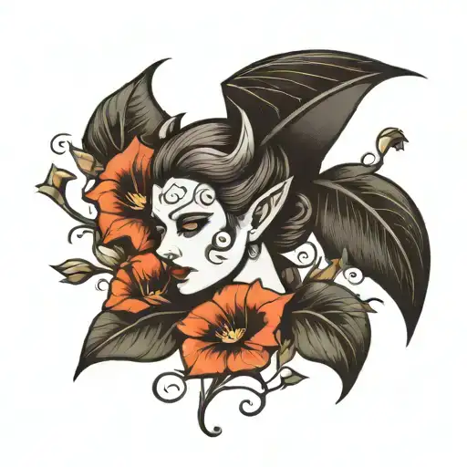 Feminine Demon In Morning Glory