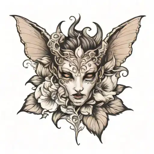 Feminine Demon In Morning Glory